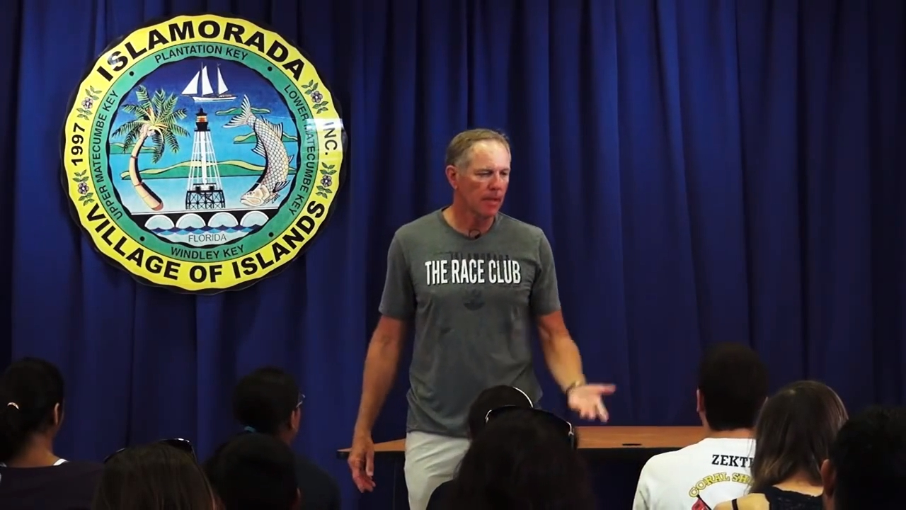 Gary Hall Sr speaks with The Race Club campers at the swim camp.  He talks about fast swimming technique and the laws that reign over us.  Learn cutting edge information for your own swim technique.