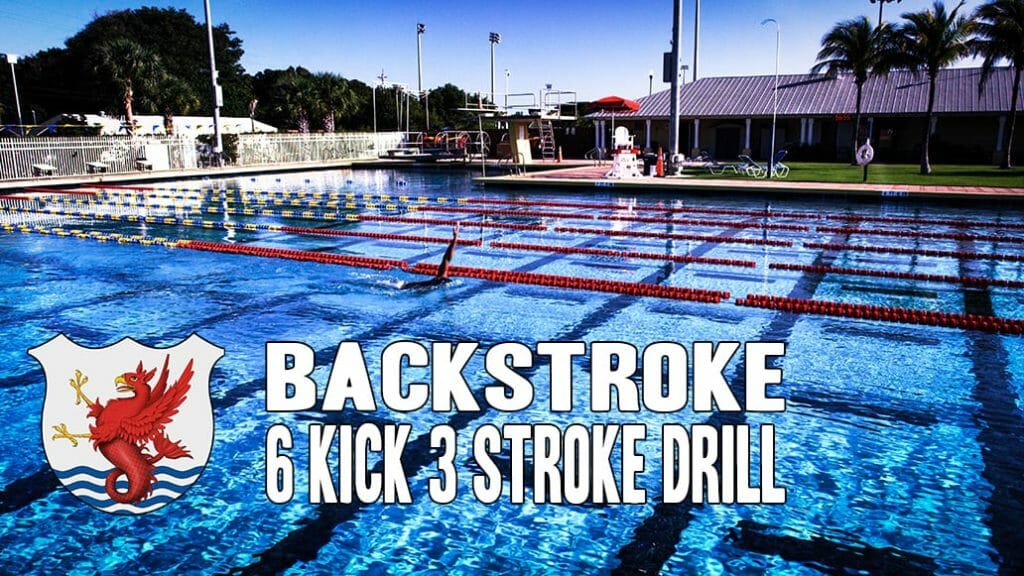 The Backstroke 6 Kick 3 Stroke swim drill utilizes our favorite swim techniques to increase your power with every stroke by learning to rotate the body quickly.