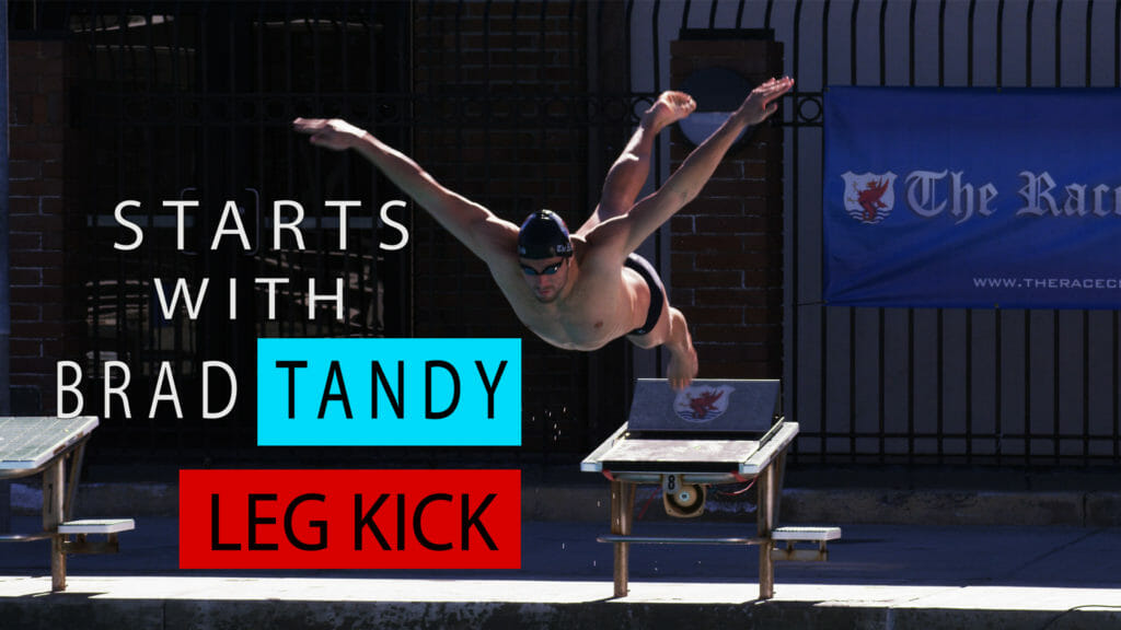 In this swimming starts video Brad Tandy shows us one of the most powerful, yet underutilized techniques for your start; the back leg kick.