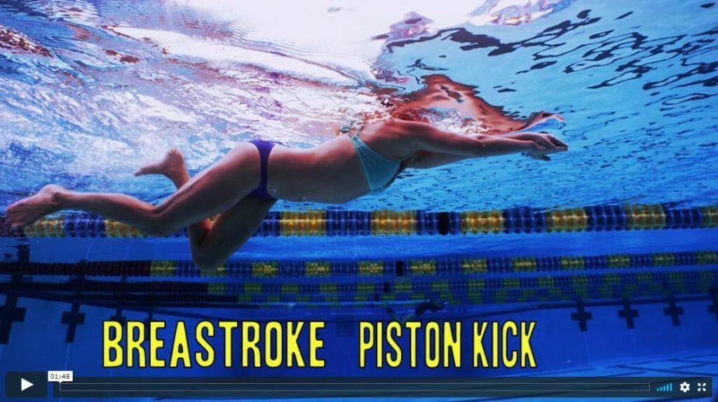 A good breaststroker only takes .4 seconds to draw the legs up and back for the breaststroke kick.  Watch the greatest breaststrokers and they all have one thing in common, fast kicks.  Learn this swim drill that will help increase your leg speed in breaststroke.