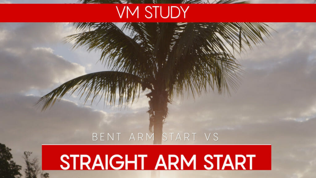 bent arm straight arm starts velocity meter