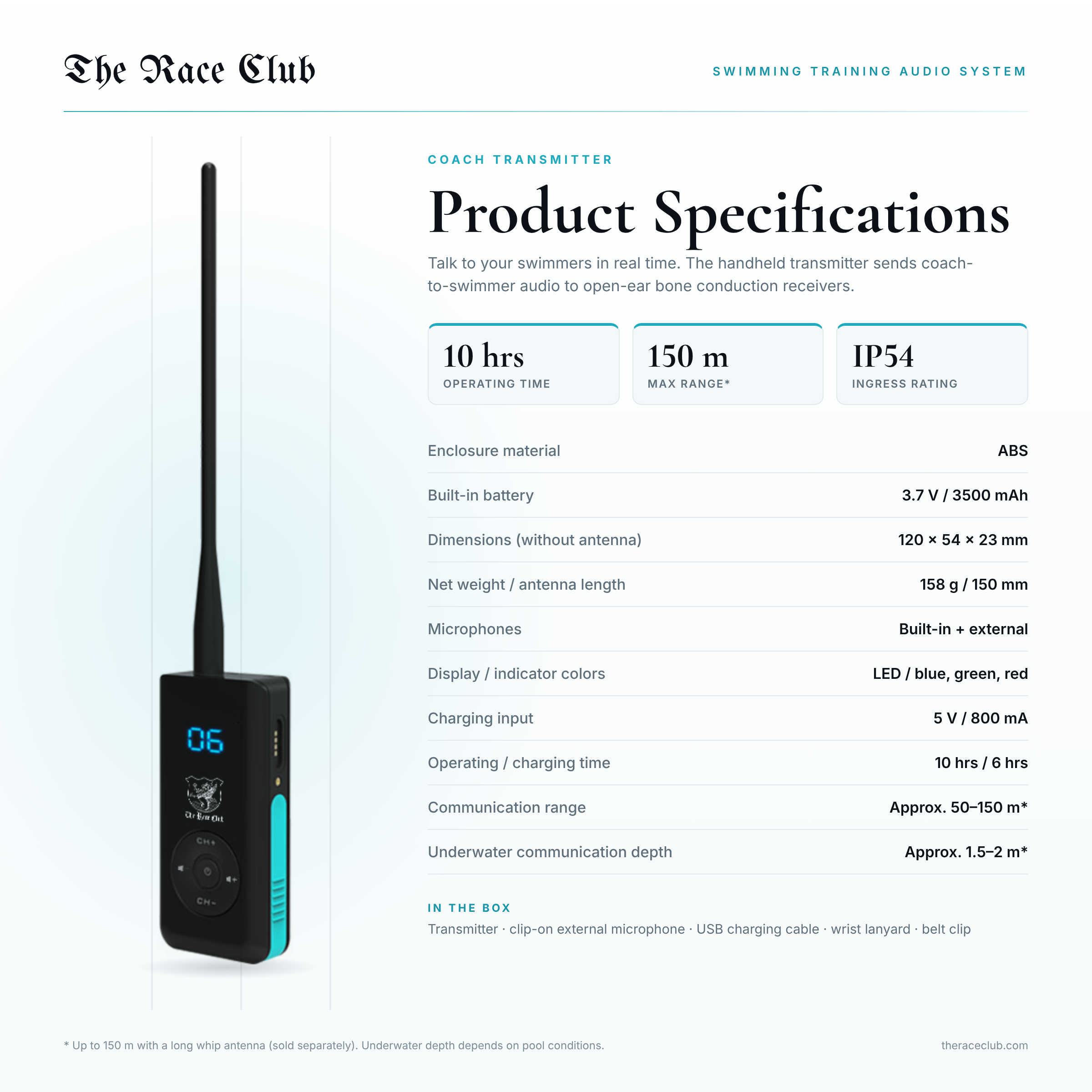 transmitter specs
